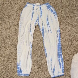 GAP Kids' White and Blue Tie-Dye Joggers